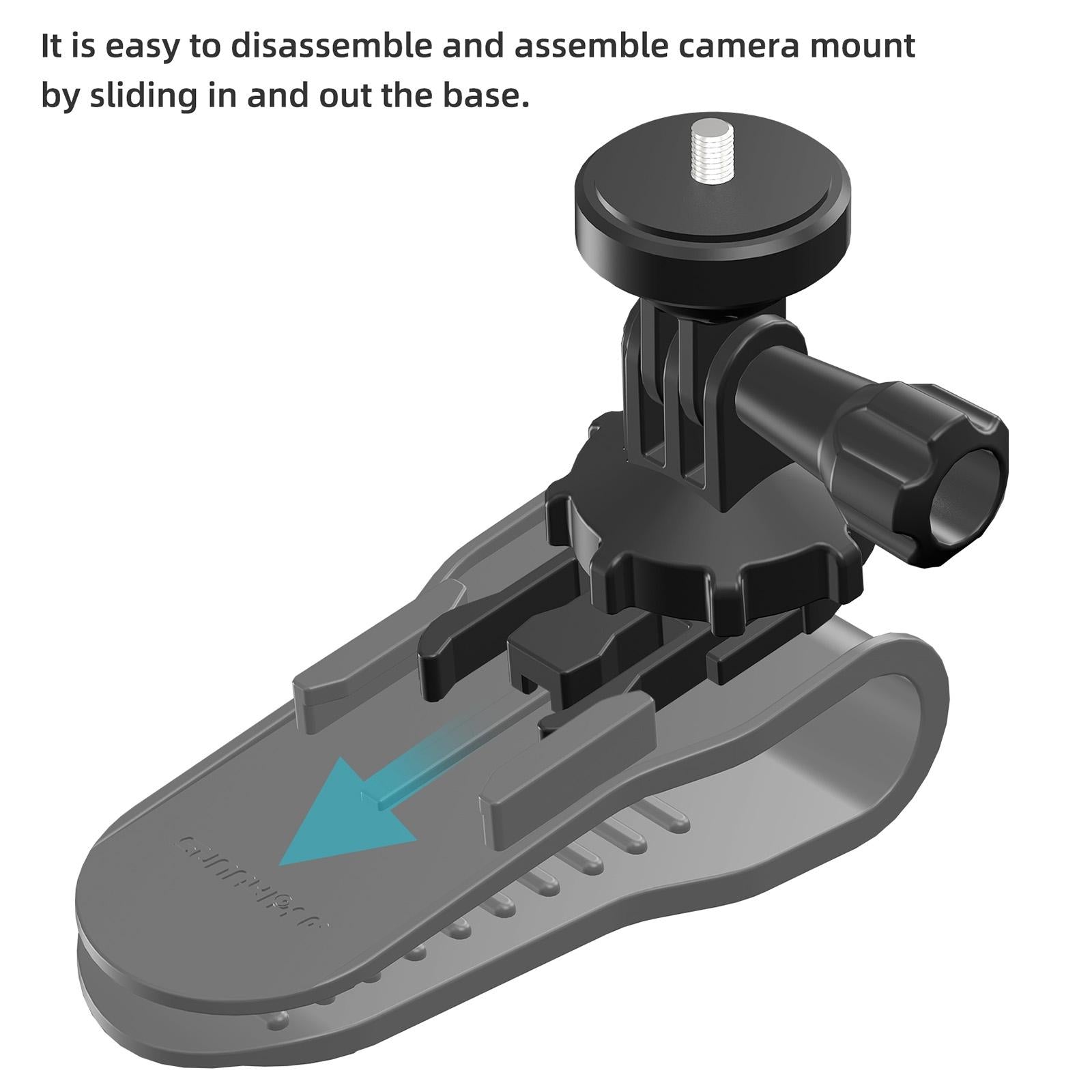 NNEIDS 360 Degree Rotating Sun Visor Camera Mount For Vlogging