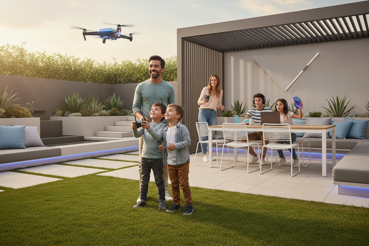 Hero Banner - Familie im Garten